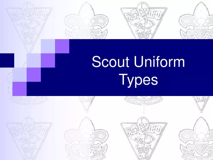 scout uniform types