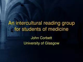 An intercultural reading group for students of medicine