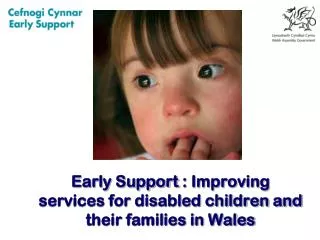 Early Support : Improving services for disabled children and their families in Wales