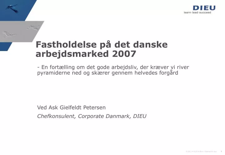fastholdelse p det danske arbejdsmarked 2007