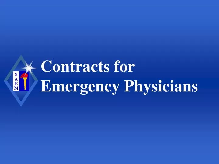 contracts for emergency physicians