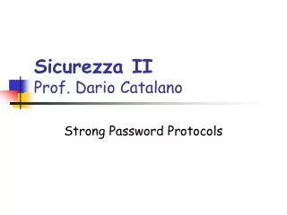 sicurezza ii prof dario catalano