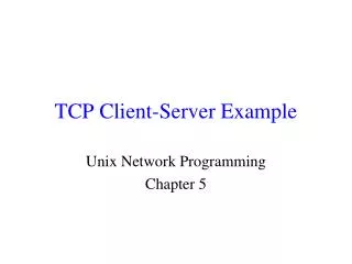 TCP Client-Server Example