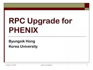 RPC Upgrade for PHENIX