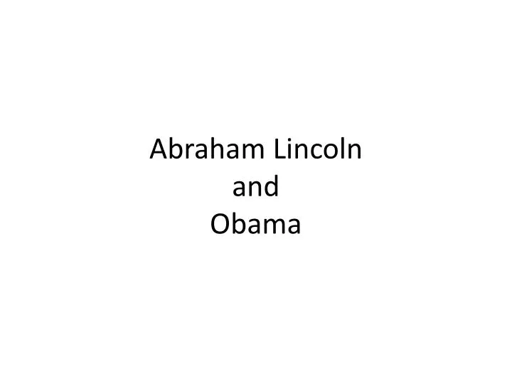 abraham lincoln and obama