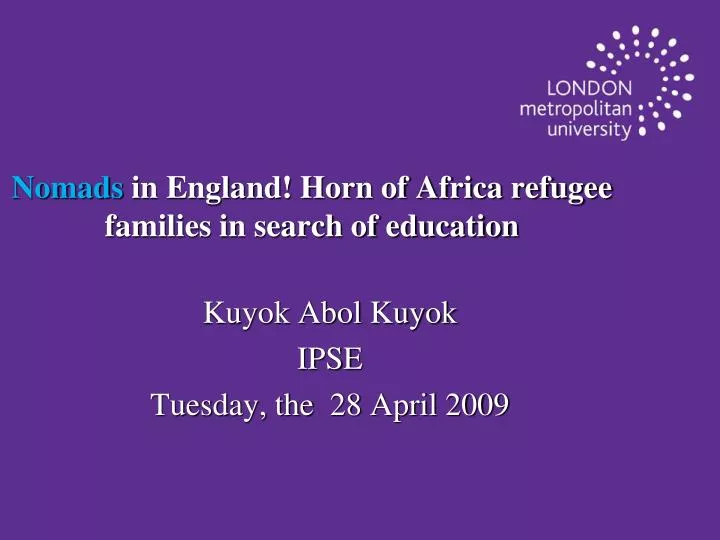 nomads in england horn of africa refugee families in search of education