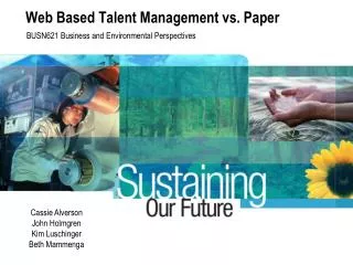 Web Based Talent Management vs. Paper