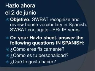hazlo ahora el 2 de junio