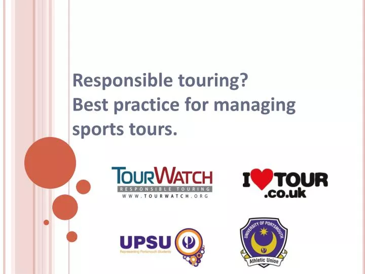 responsible touring best practice for managing sports tours