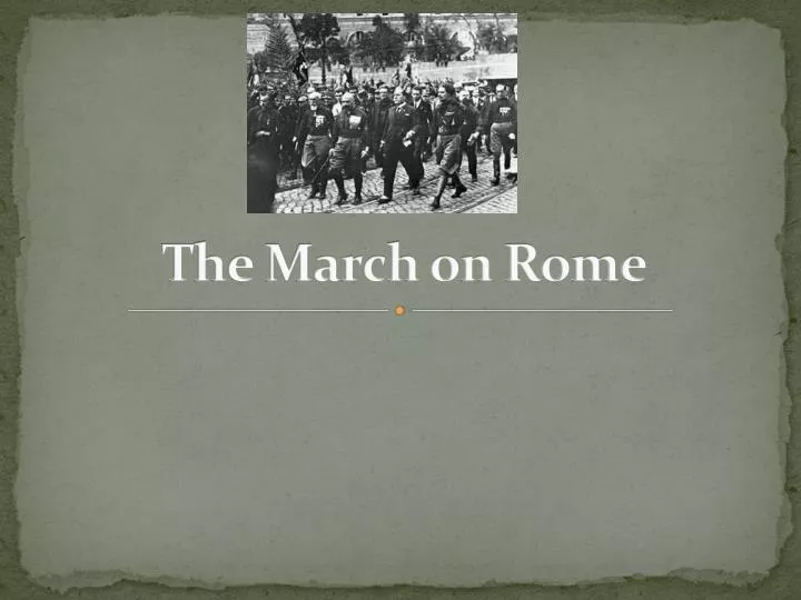 the march on rome