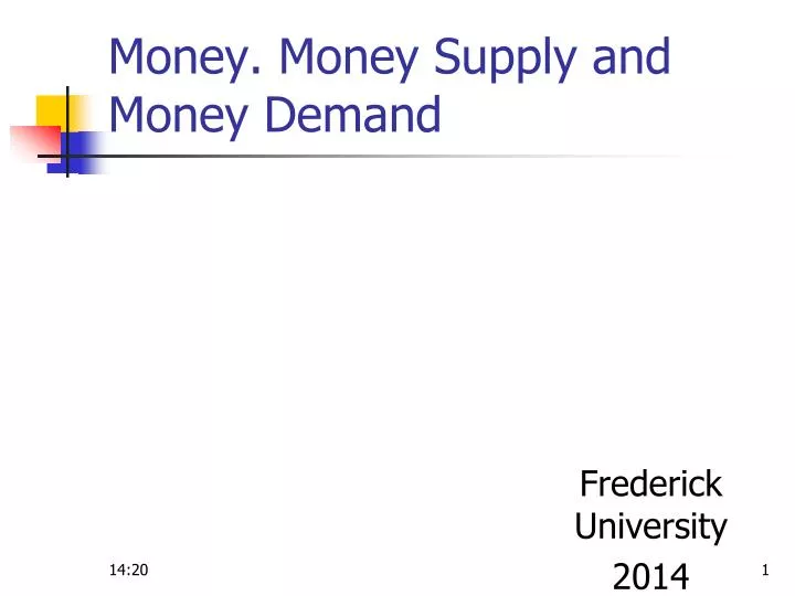 money money supply and money demand