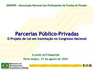 parcerias p blico privadas o projeto de lei em tramita o no congresso nacional