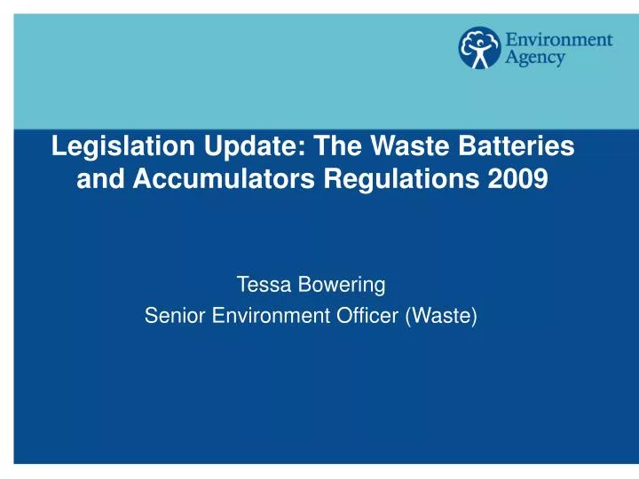 legislation update the waste batteries and accumulators regulations 2009