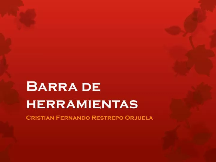 barra de herramientas