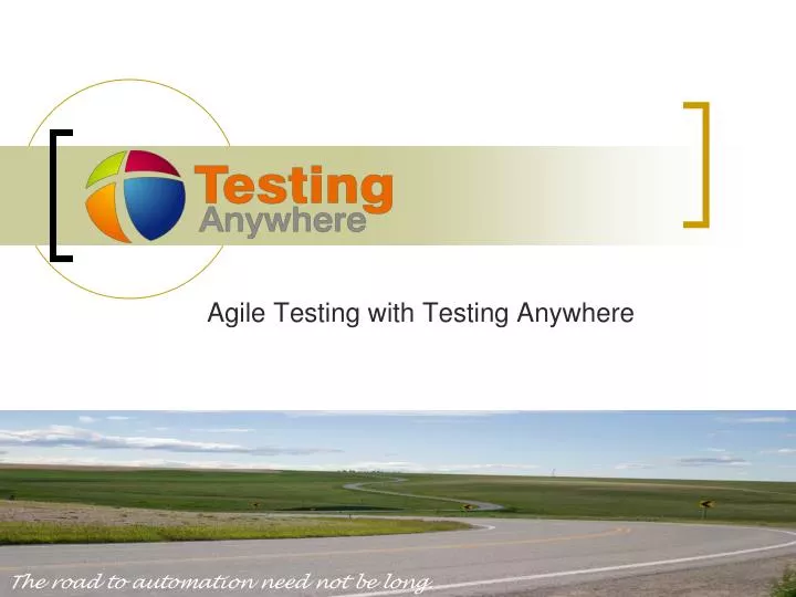 agile testing with testing anywhere
