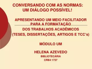 conversando com as normas um di logo poss vel