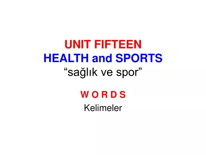 unit fifteen health and sports sa l k ve spor