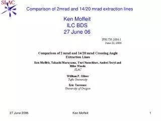 Comparison of 2mrad and 14/20 mrad extraction lines