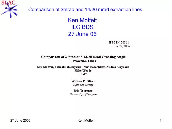 comparison of 2mrad and 14 20 mrad extraction lines