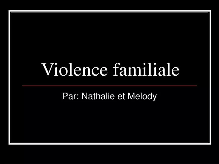 violence familiale