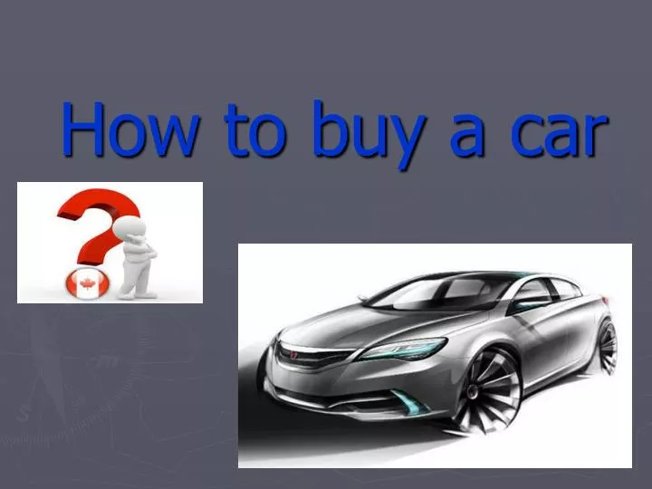 how to buy a car