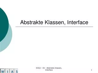 abstrakte klassen interface