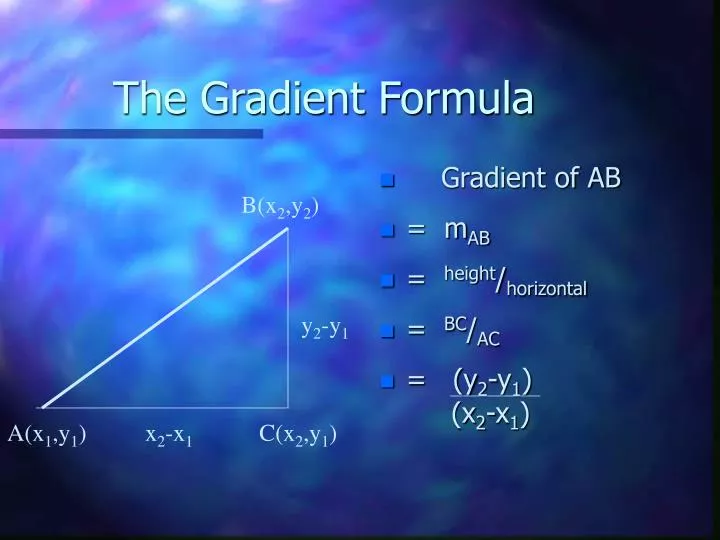 the gradient formula