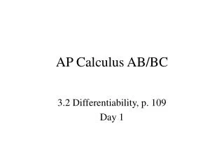 AP Calculus AB/BC