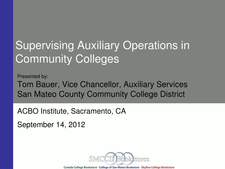 supervising auxiliary operations in community colleges