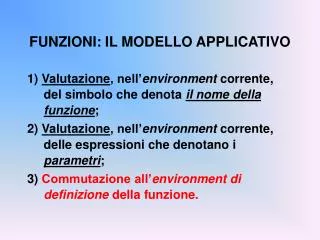 funzioni il modello applicativo
