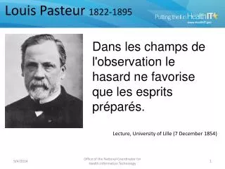 Lecture, University of Lille (7 December 1854)