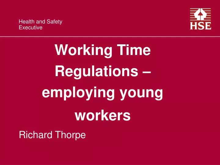 working time regulations employing young workers