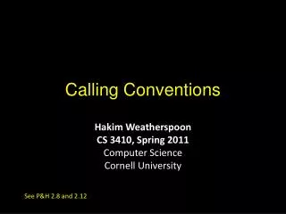 Calling Conventions