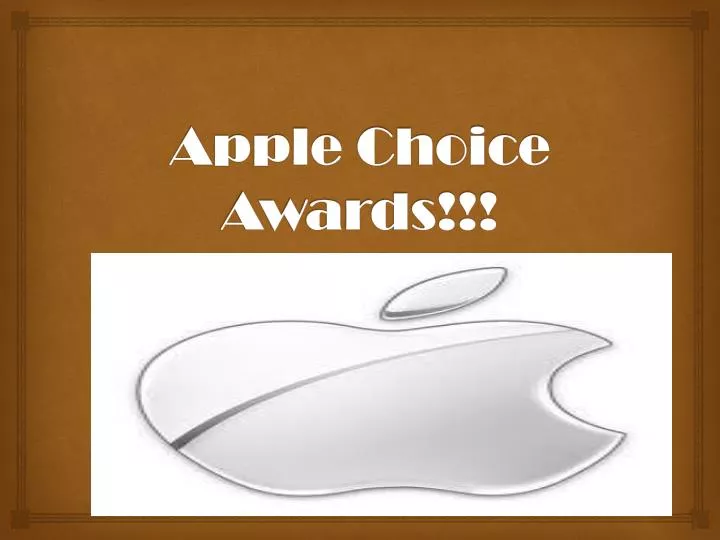 apple choice awards