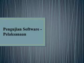pengujian software pelaksanaan