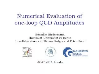 Numerical Evaluation of one-loop QCD Amplitudes