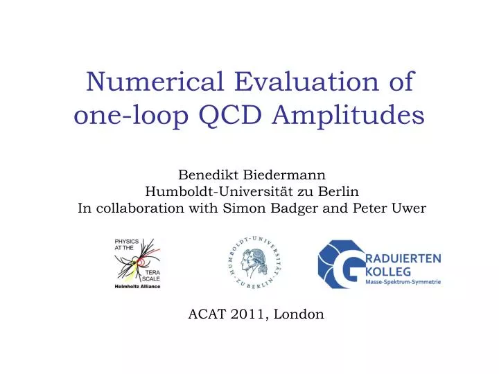 numerical evaluation of one loop qcd amplitudes