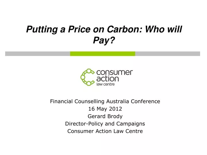 putting a price on carbon who will pay