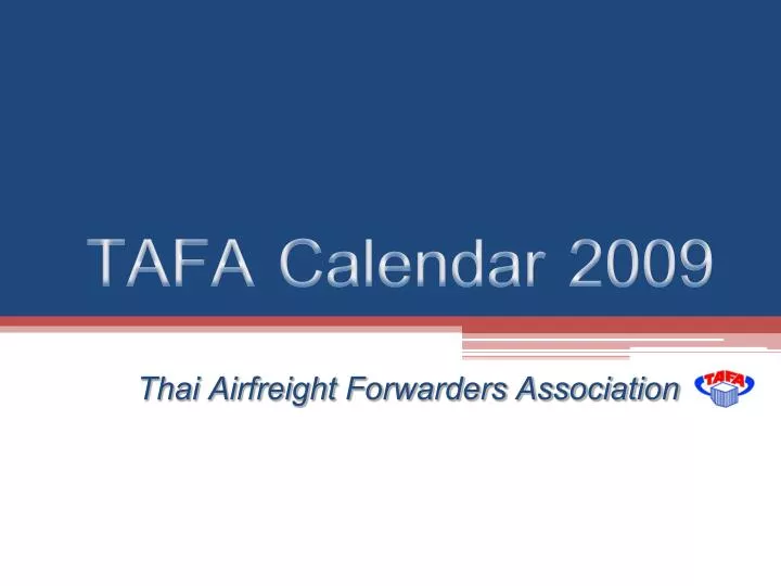 tafa calendar 2009