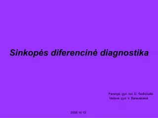 Sinkopės diferencinė diagnostika