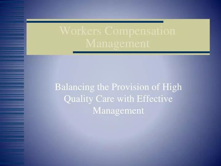workers compensation management