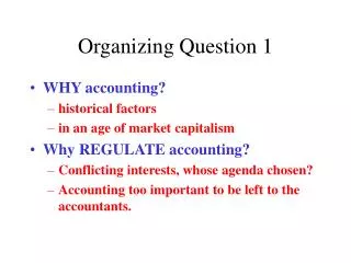 Organizing Question 1