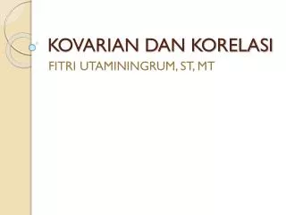 kovarian dan korelasi