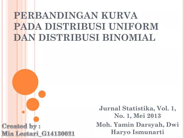 perbandingan kurva pada distribusi uniform dan distribusi binomial