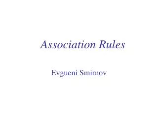 Association Rules