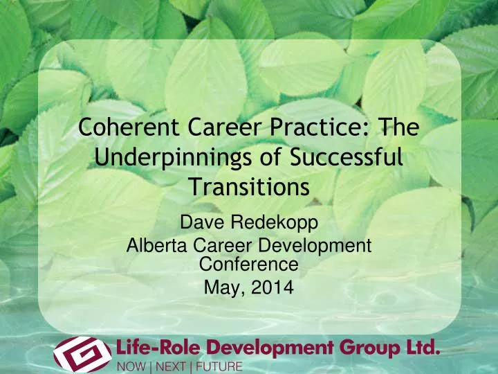 coherent career practice the underpinnings of successful transitions
