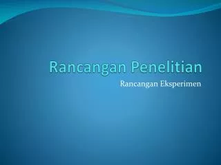 rancangan penelitian