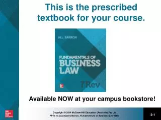 This is the prescribed textbook for your course.