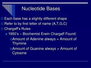 Nucleotide Bases