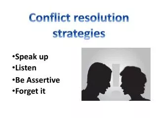Conflict resolution strategies